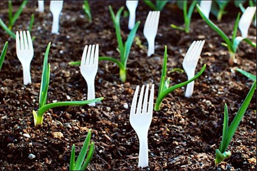 Plastic Forks Garden Tip