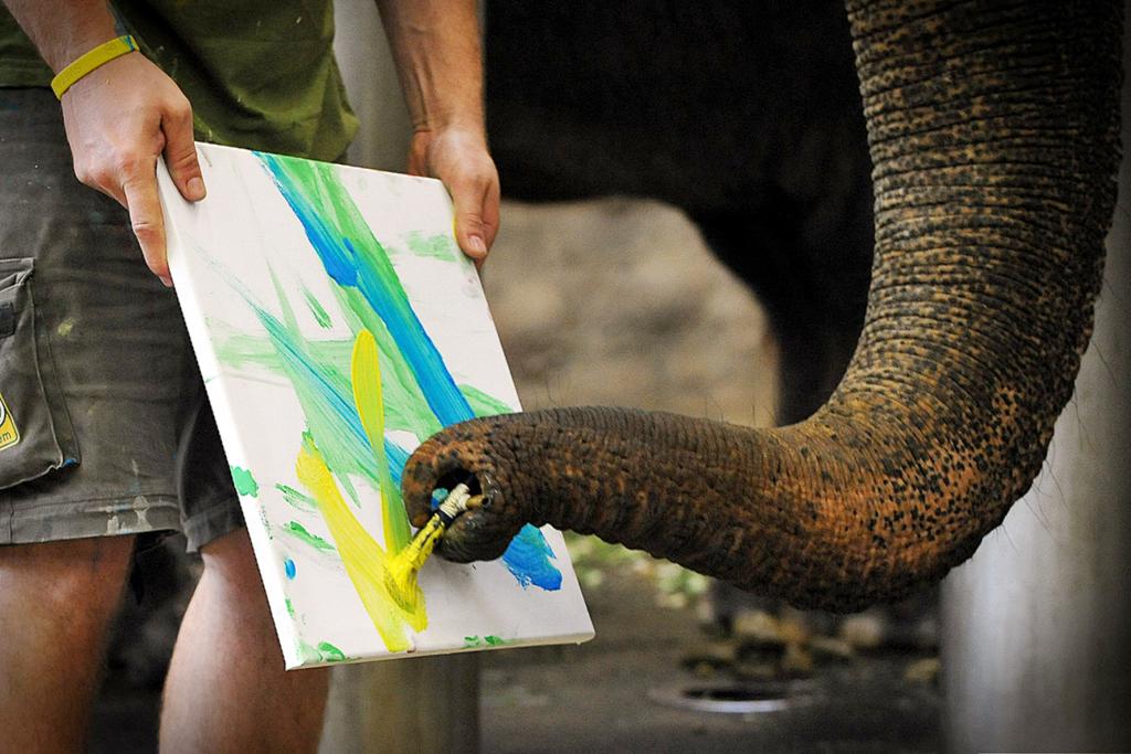 Elephant Painting Sells Thousands