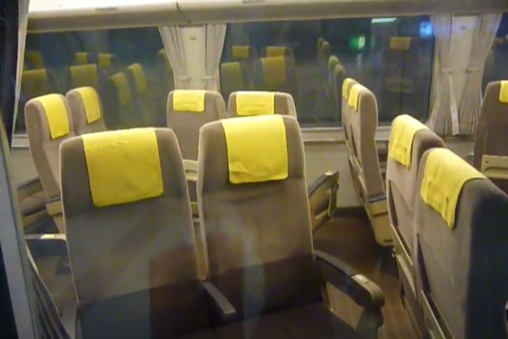 Japan train rotating seats
