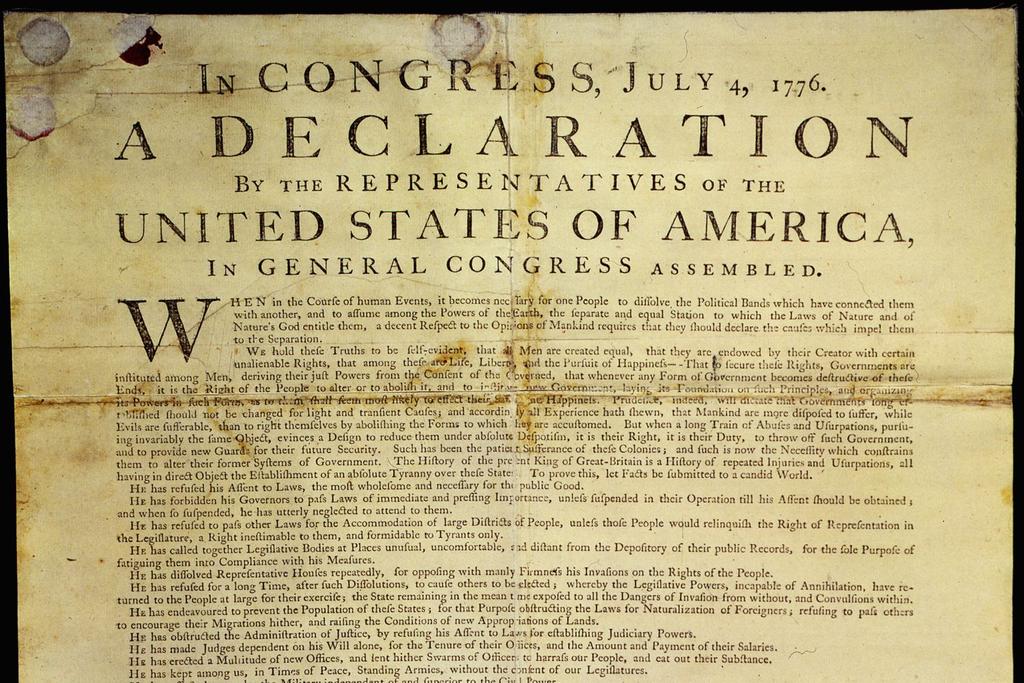 Declaration Independence, Fourth, July