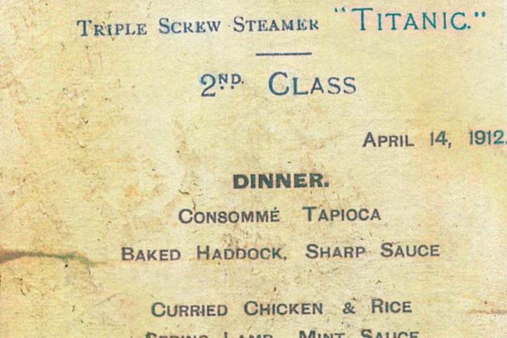 Titanic Second Class Dinner