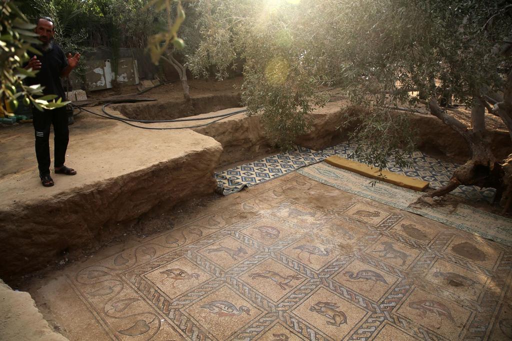 Byzantine floor mosaic discovery