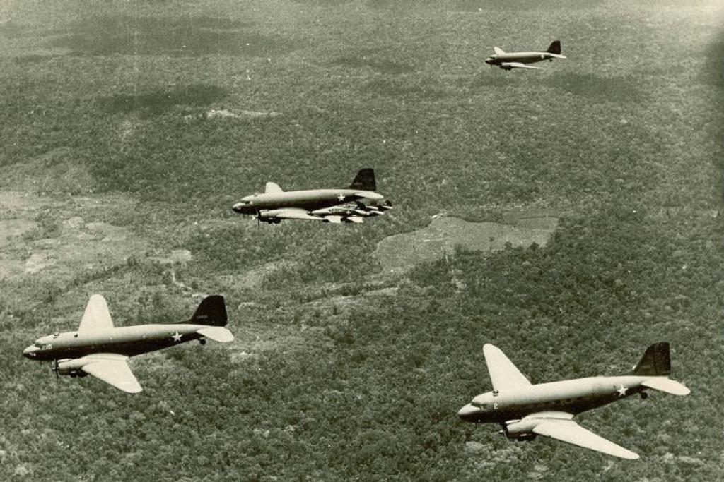 Planes Flying Formation WWII