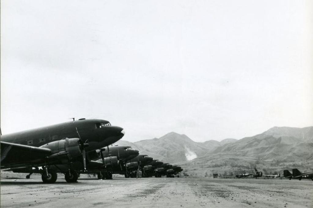 Planes Parked Airfield WWII
