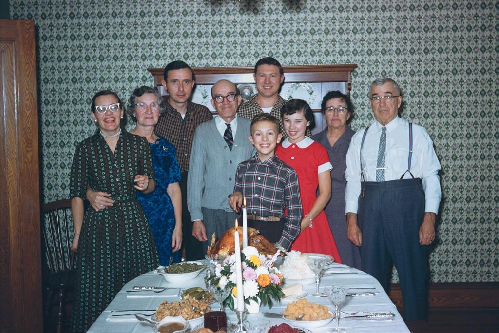 Family Portrait Thanksgiving Dinner