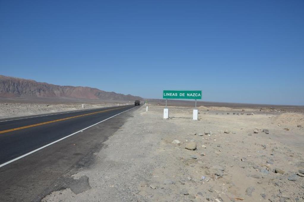 Highway Sign Nazca Peru