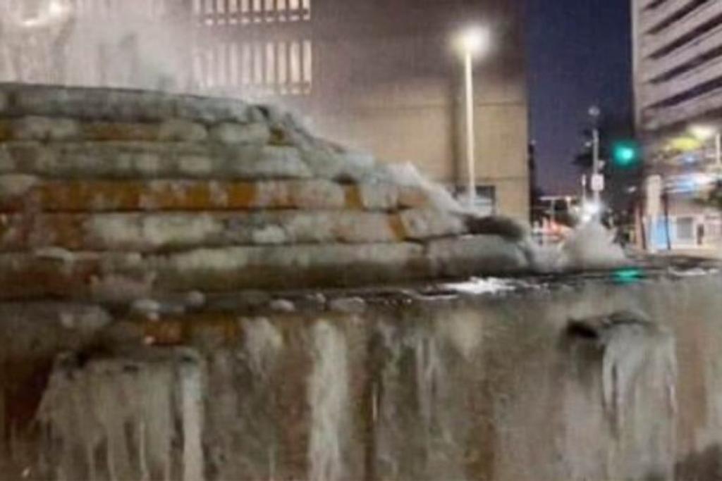 frozen fountain texas viral