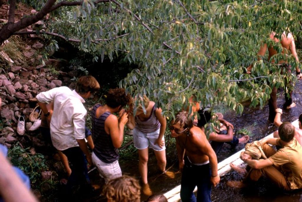 Woodstock 1969 Crowds Swimming